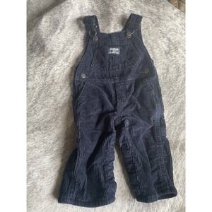 Osh Kosh Blue‎ Corduroy Overalls 6 Months 3 6 Snap Crotch Lined